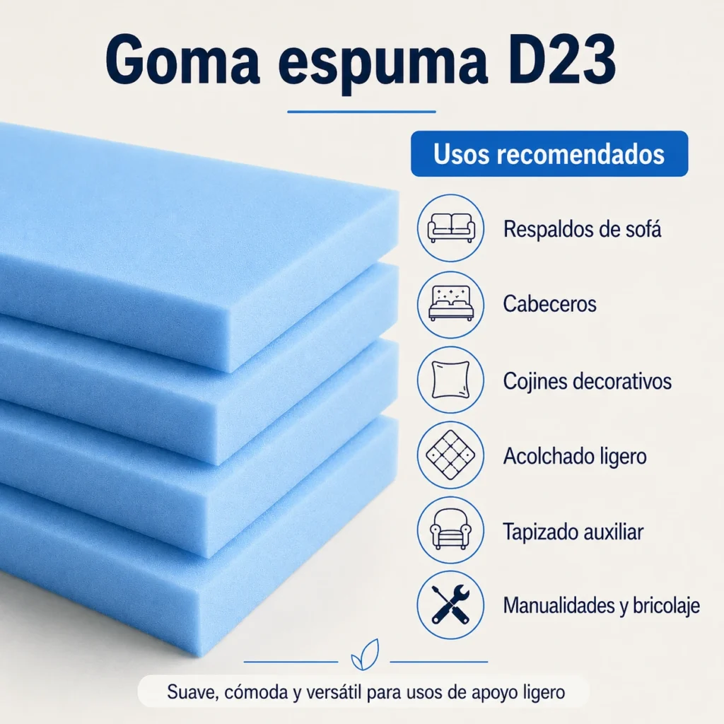 Goma Espuma 200x120 cm D23 – Grosor a elegir