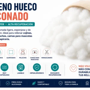 Fibra Hueca Siliconada para Relleno de Cojines – Precio por kg