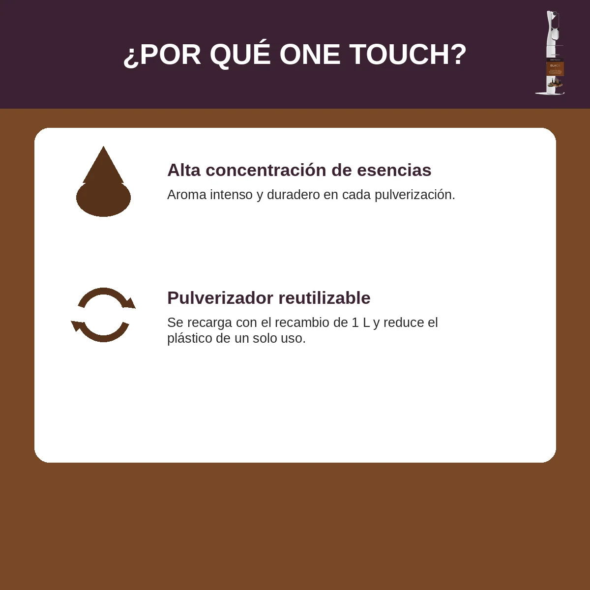 Ambientador ONE TOUCH BLACK 300 ml - Imagen 4