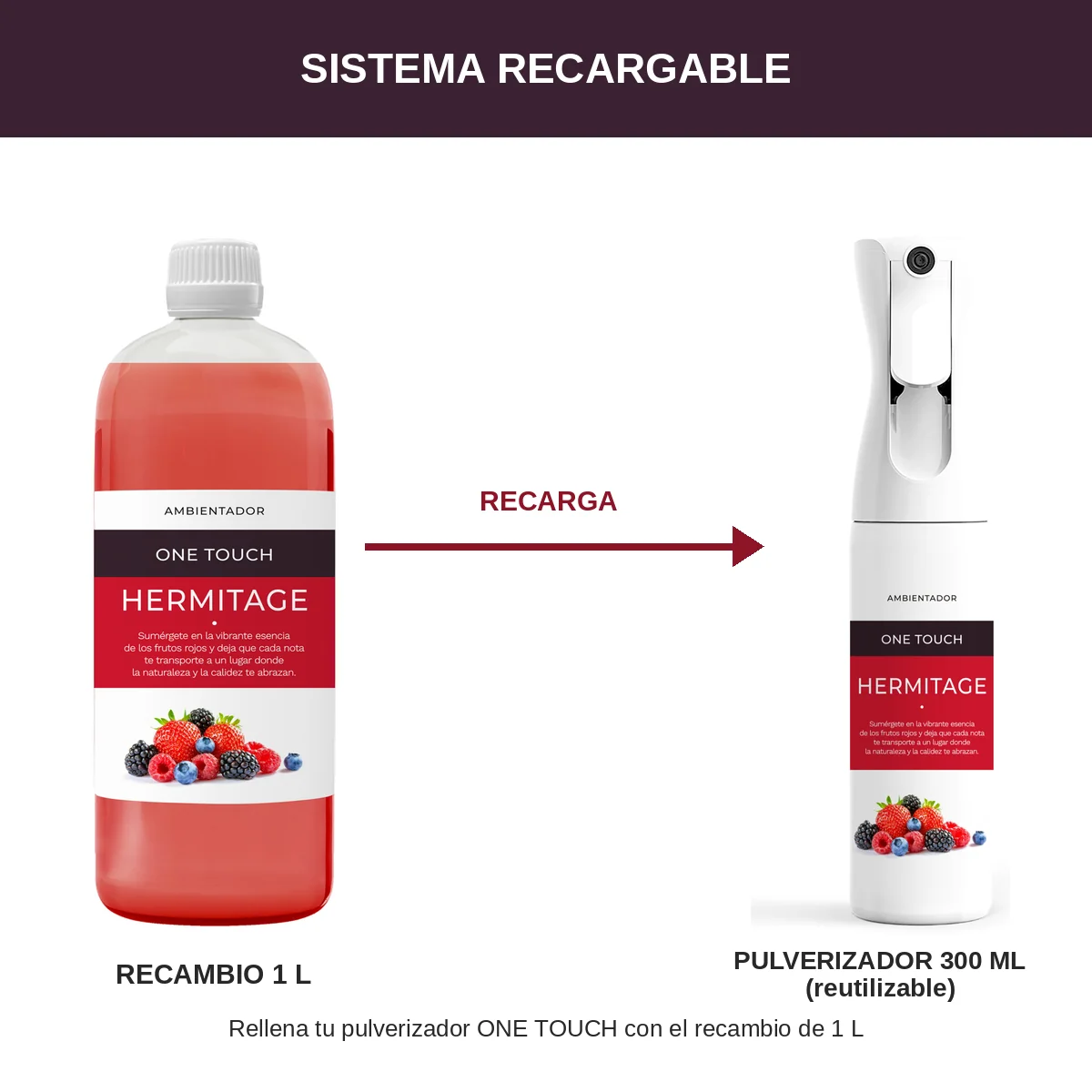 Ambientador ONE TOUCH HERMITAGE 300 ml - Imagen 3