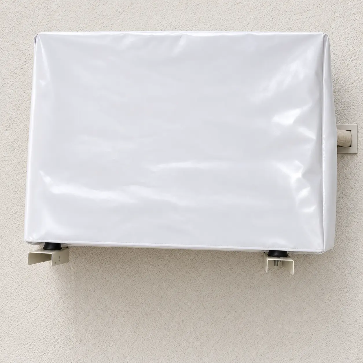 Funda para aire acondicionado exterior blanca confeccionada por SUFUNDA